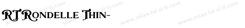 RT Rondelle Thin字体转换